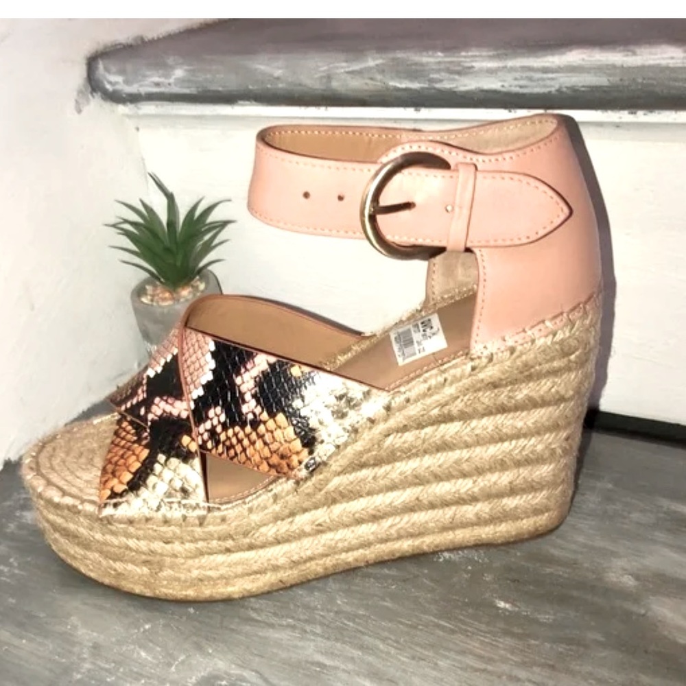 Marc Fisher LDT Espdrille Wedge Sandals New 7 1/2